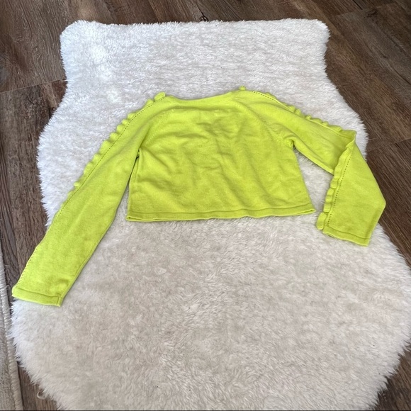 Abel & Lula Girls Neon Green Cardigan Sweater sz 4 NWT. - Picture 5 of 6